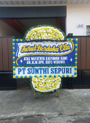 Papan Bunga Duka di Caturharjo